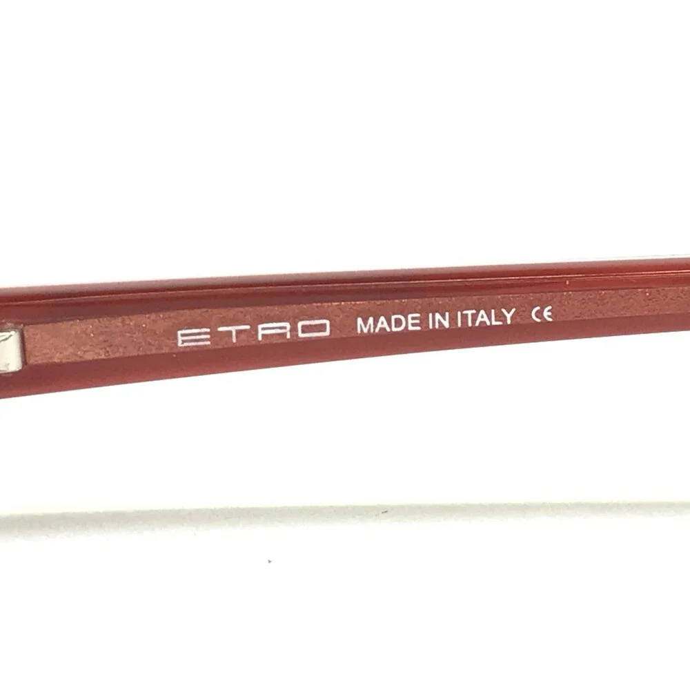 ETRO Eyeglasses Frames MOD.VE 9802 COL.1DQ Clear Red Purple Paisley 51-14-140